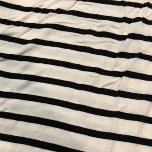 Barely used black and white v-neck striped shirt